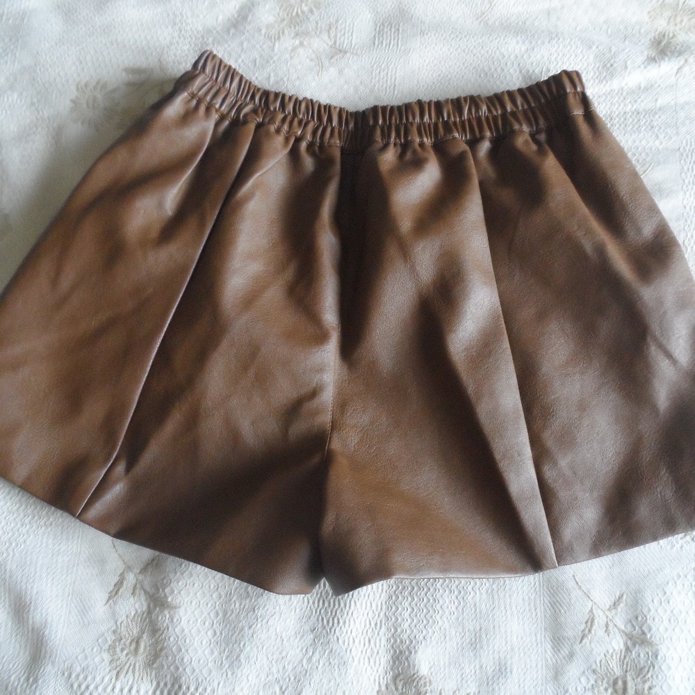 Pleather shorts